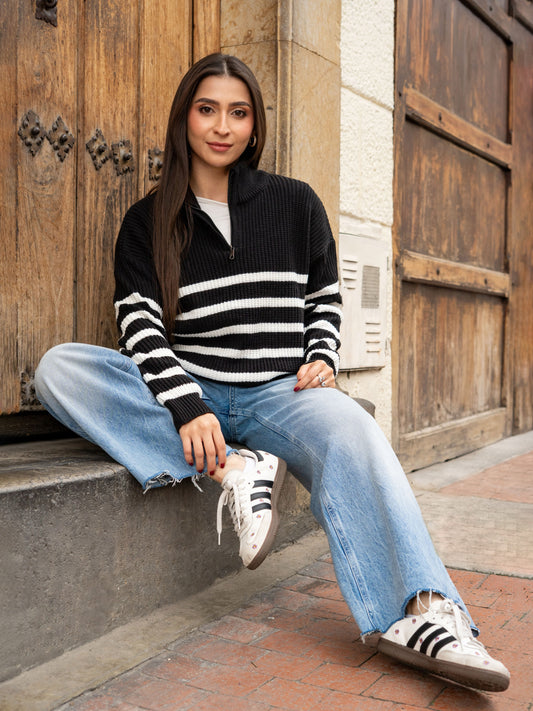 Saco cremallera tejido